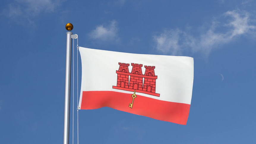 Gibraltar - Flagge 90 x 150 cm