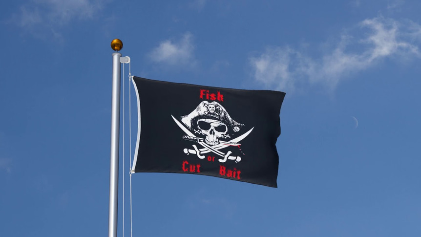 Pirate Fish or cut bait - 3x5 ft Flag