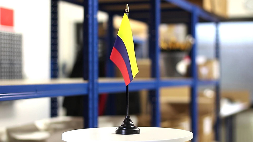 Kolumbien - Tischflagge 10 x 15 cm