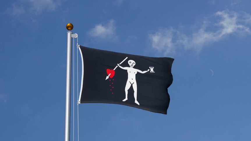 Pirat John Quelch - Flagge 90 x 150 cm