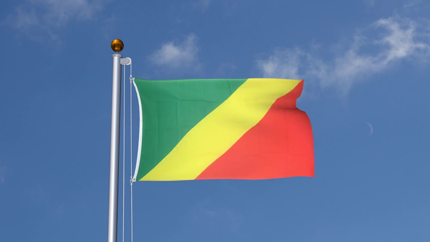 Kongo - Flagge 90 x 150 cm