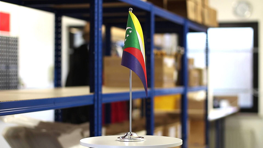 Comoros - Satin Table Flag 6x9"