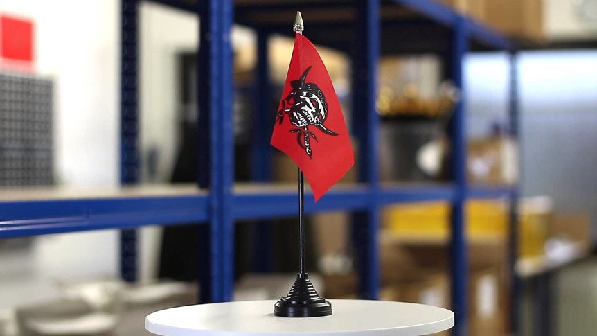 Pirate rouge - Mini drapeau de table 10 x 15 cm