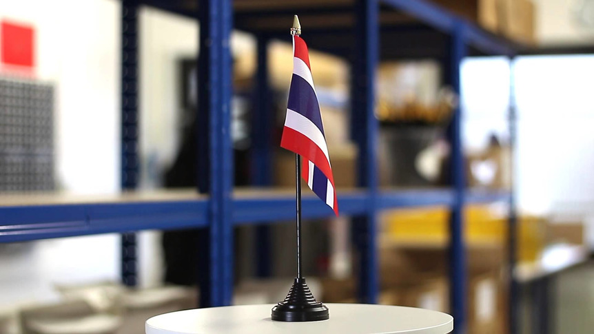 Thaïlande - Mini drapeau de table 10 x 15 cm