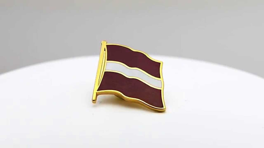 Lettland - Flaggen Pin 2 x 2 cm