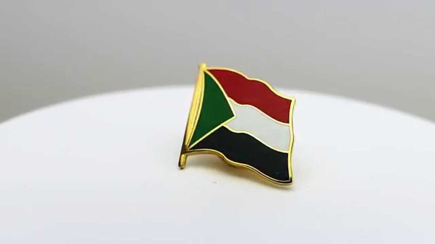 Sudan - Flaggen Pin 2 x 2 cm