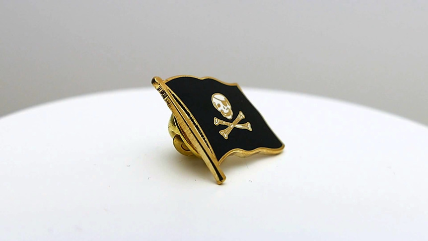 Pirat Skull and Bones - Flaggen Pin 2 x 2 cm