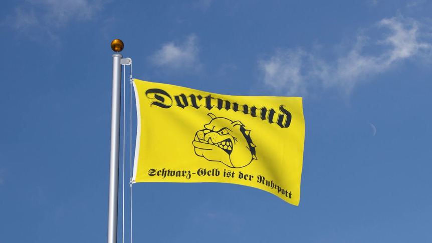Dortmund Schwarz-Gelb ist der Ruhrpott - Drapeau 90 x 150 cm