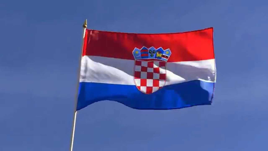 Kroatien - Stockflagge 30 x 45 cm