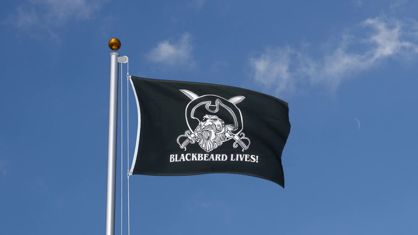 Pirate Blackbeard lives - Drapeau 90 x 150 cm