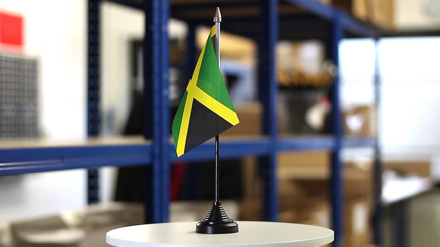 Jamaique - Mini drapeau de table 10 x 15 cm