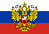 Russia with crest Flag