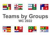 World Cup 2022 team flags by groups